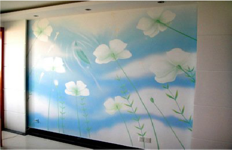 商洛画墙绘怎么画好白云的蓬松感？