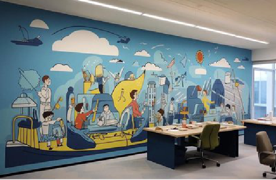 商洛办公室墙绘的特点。